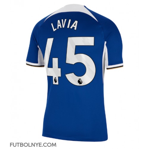 Camiseta Chelsea Romeo Lavia #45 Primera Equipación 2023-24 manga corta